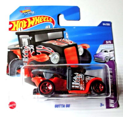 HOT WHEELS GOTTA GO 84/250 FLAME ORANGE/BLACK 2025 1:64 HW DESIGNED BY 3/5