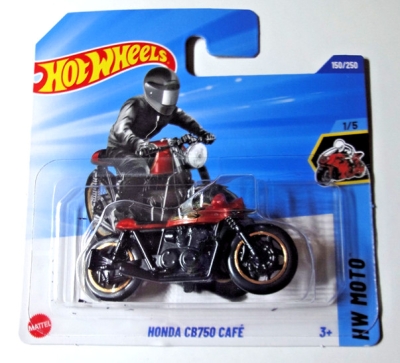 HONDA CB750 CAFE BLACK/RED/GOLD 150/250 HW MOTO 1/5 1:64 SHORT CART 2025