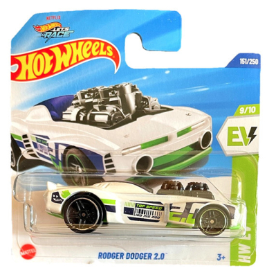 HOT WHEELS RODGER DODGER 2.0 GREEN/ WHITE 151/250 HW EV 9/10