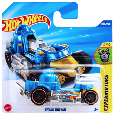 HOT WHEELS SPEED DRIVER BLUE SILVER 206/250 1:64 HW EXPERIMOTORS 8/10