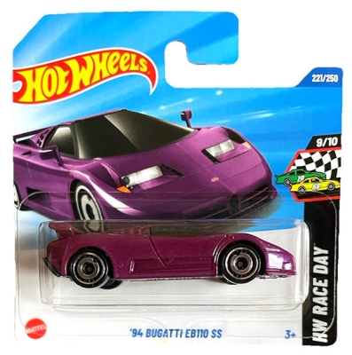 HOT WHEELS '94 BUGATTI EB110 SS PURPER 221/250 HW RACE DAY 9/10 SHORT CARD 2025 1:64
