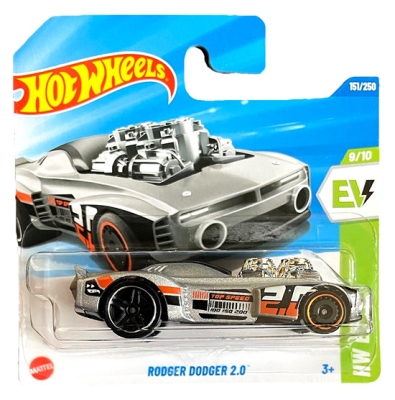 HOT WHEELS RODGER DODGER 2.0 CHROME SILBER1:64 48/250 HW EV 9/10 SHORT CARD 2025
