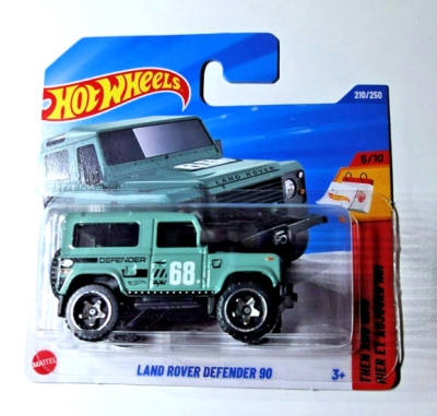 HOT WHEELS LAND ROVER DEFENDER 90 DEFENDER GREEN 210/250 HW THEN AND NOW 5/10 SHORT CARD 2025
