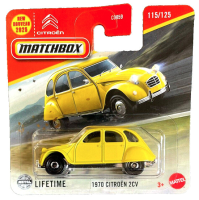 MATCHBOX 1970 CITROEN 2CV YELLOW 115/125 1:64 (JBR12-LA10)