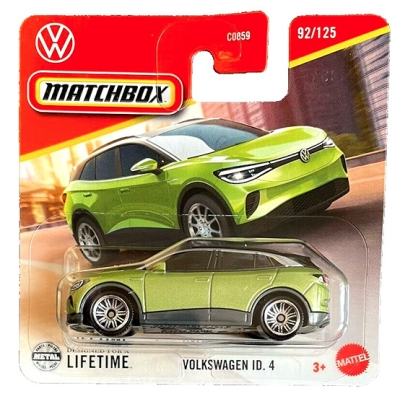 MATCHBOX VOLKSWAGEN ID APPLE GREEN 4  METAL 92/125 1:64 (JBR39-LA10) SHORT CARD 2025