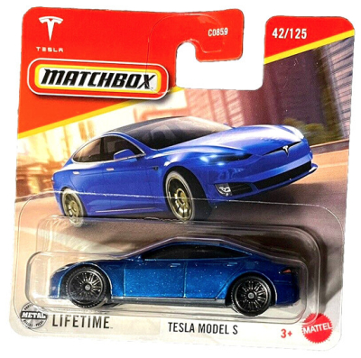 TESLA MODEL S 42/125 MATCHBOX 1:64 BLAUW (JBR42-LA10)