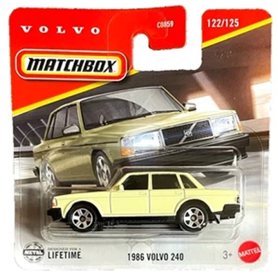 1986 VOLVO 240 VANILLA 122/125 1:64 MATCHBOX SHORT CARD
