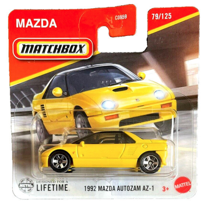 MATCHBOX MAZDA 1992 AUTOZAM AZ-1 YELLOW 79/125 1:64 METAL