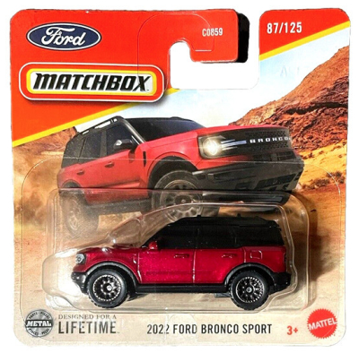 MATCHBOX 2022 FORD BRONCO SPORT 87/125 RED 1:64