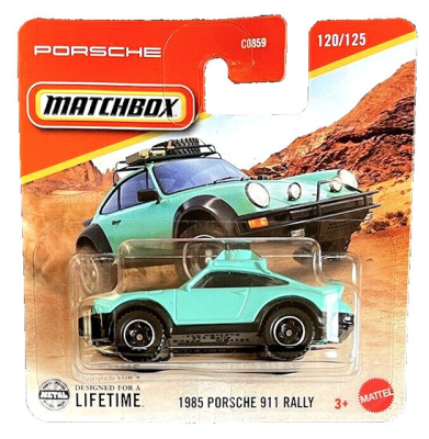 MATCHBOX 1985 PORSCHE 911 RALLY DAKAR 120/125 TURQUISE 1:64 METAL