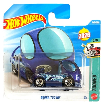 HOT WHEELS DEORA TOO'ND BLUE 143/250 HW TOONED 2/5 SHORT CARD 2026