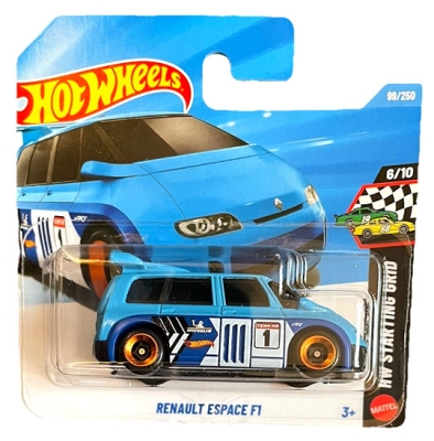 HOT WHEELS RENAULT ESPACE F1 BLUE  99/250 HW STARTING GRID 6/10 SHORT CARD 1:64 2026