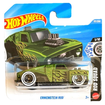 HOT WHEELS ERIKSTEIN ROD GREEN METALIC FLAME 117/250 HW ROD SQUAD 1/10 SHORT CARD 2026