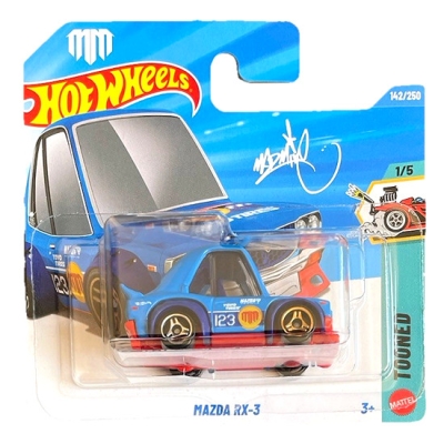 HOT WHEELS MAZDA RX-3 BLUE RED SIGNATURE MAD MIKE 142/250 HW TOONED 1/5 SHORT CARD 1:64 2026