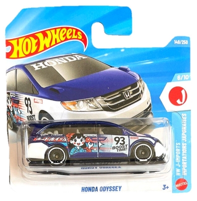 HOT WHEELS HONDA ODYSSEY BOOST TIME  93 BLUE 149/250 HW J-IMPORTS 6/10 SHORT CARD 2026