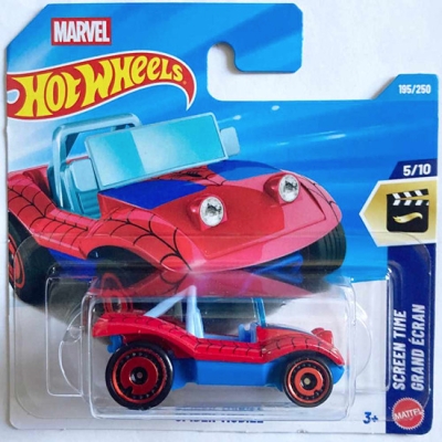 HOT WHEELS SPIDER MOBILE MARVEL SPIDER RED 195/250 HW SCREEN TIME 5/10 SHORT CARD 2026