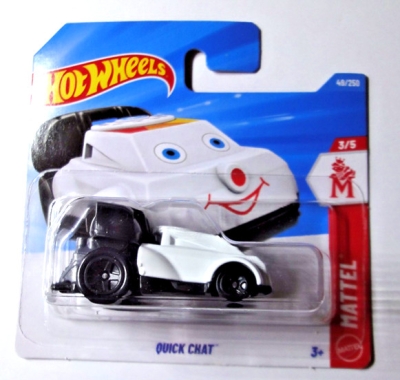 HOT WHEELS QUICK CHAT WHITE  49/250 HW MATTEL 3/5 1:64 SHORT CARD 2026