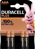 Batterijen Duracell Plus MN2400 AAA: 4 stuks