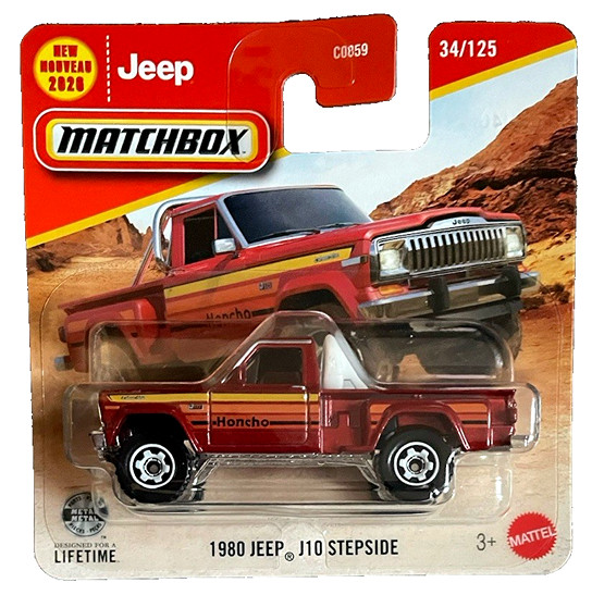 1980 JEEP J10 STEPSIDE DESSERT RED HONCHO 34/125 1:64 MATCHBOX