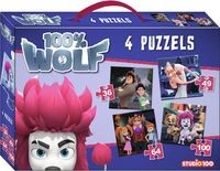 100% Wolf puzzel - 36/49/64/100 stukjes